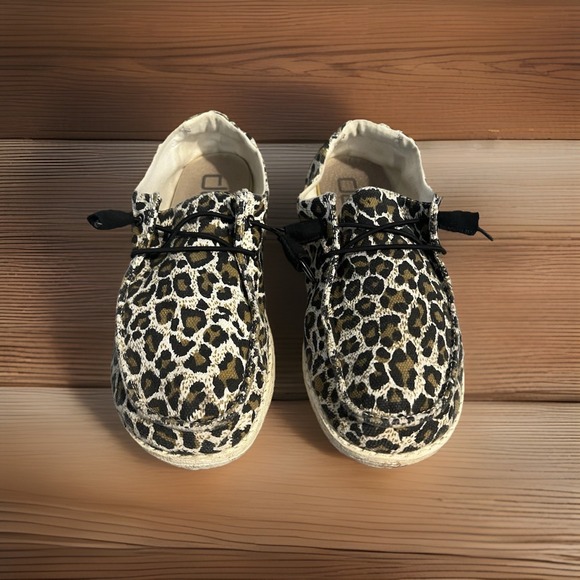 Hey Dude Shoes - Hey Dude Wendy Cheetah Leopard Print Slip On Shoes Womens Size 7 Casual